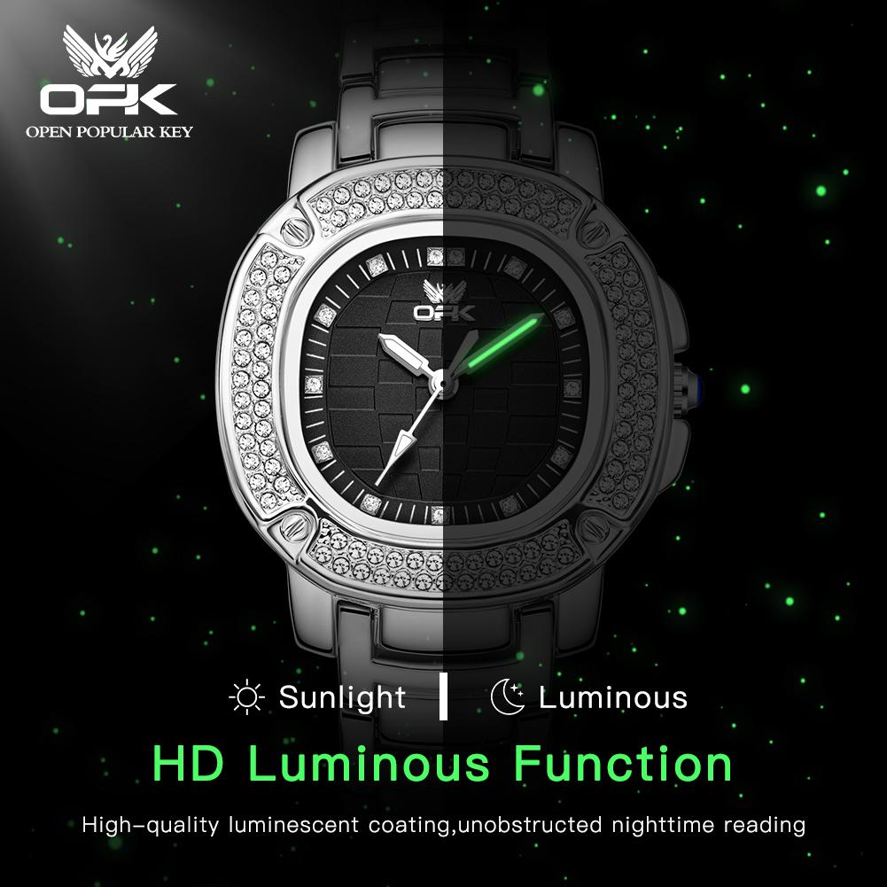 OPK 6084 Woman Watch Elegant Luxury Diamond Bezel Original Quartz Ladies Watch Fashion Waterproof Elegant Wrist Watch For Women