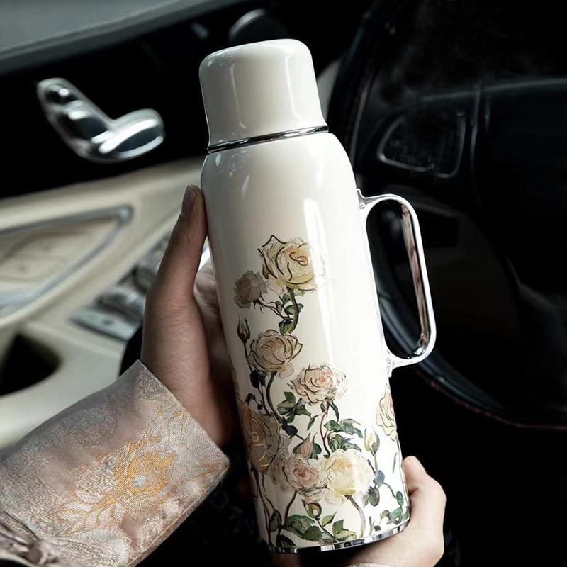 Kaisai Portable Large Capacity Car Tea Brewing Thermos with 316 Stainless Steel Liner 620ml