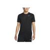 Nike Solid Color Logo Print Crew Neck T-Shirt Men Tops Black DX0990-010