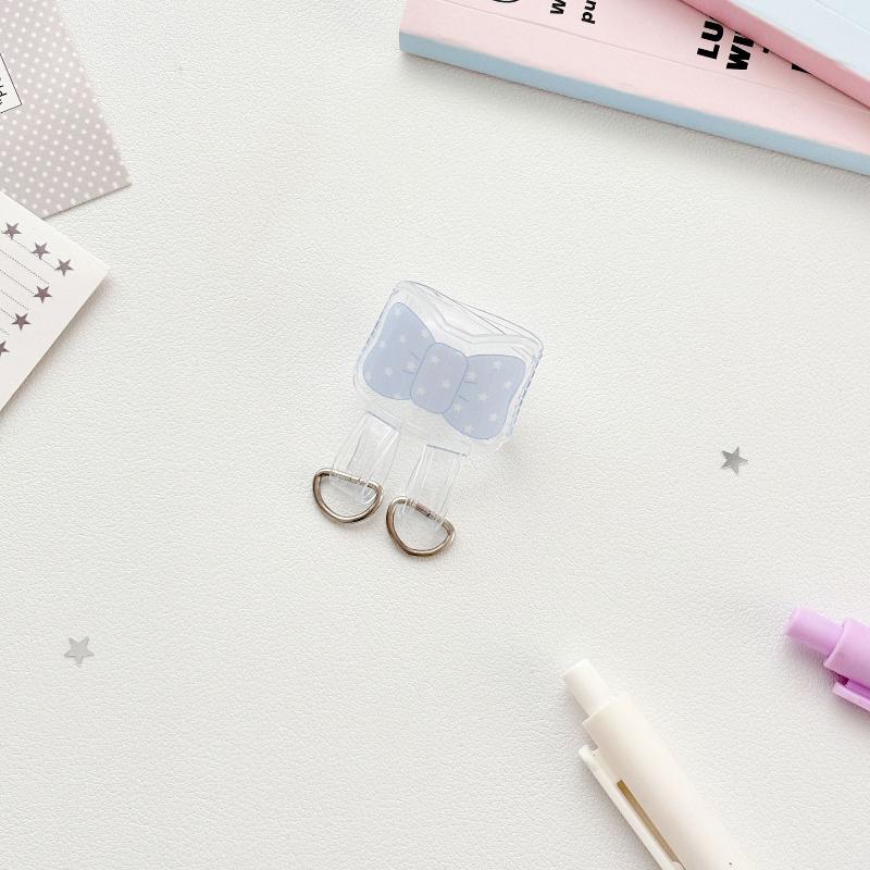 

Cute Cartoon Bow Bag Expansion Buckle Creative Backpack Display Buckle Mountain Buckle Charm Transparent Bag Hanging Pendant
