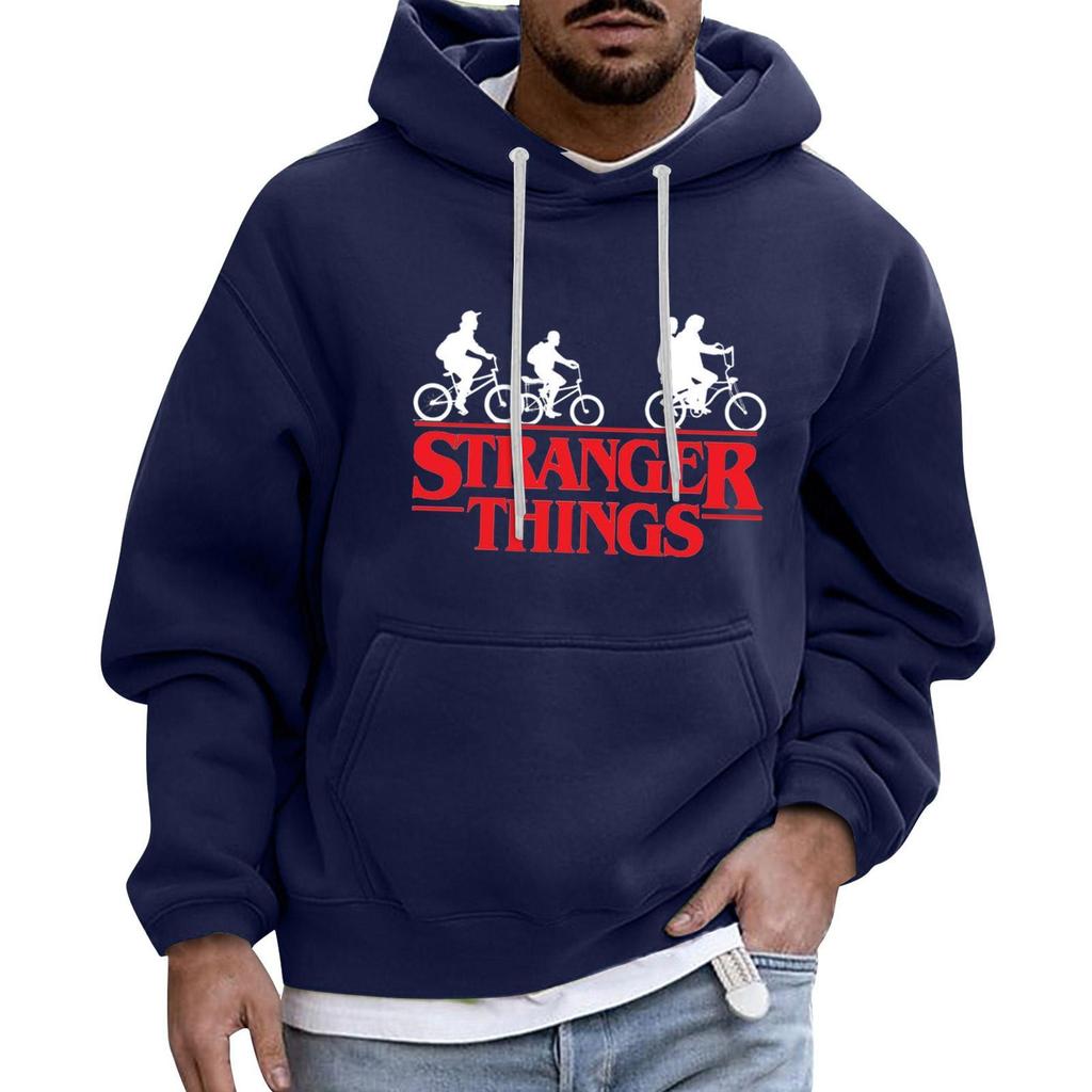 Herren Sport Freizeit Langarm Kapuzenpullover mit Tasche