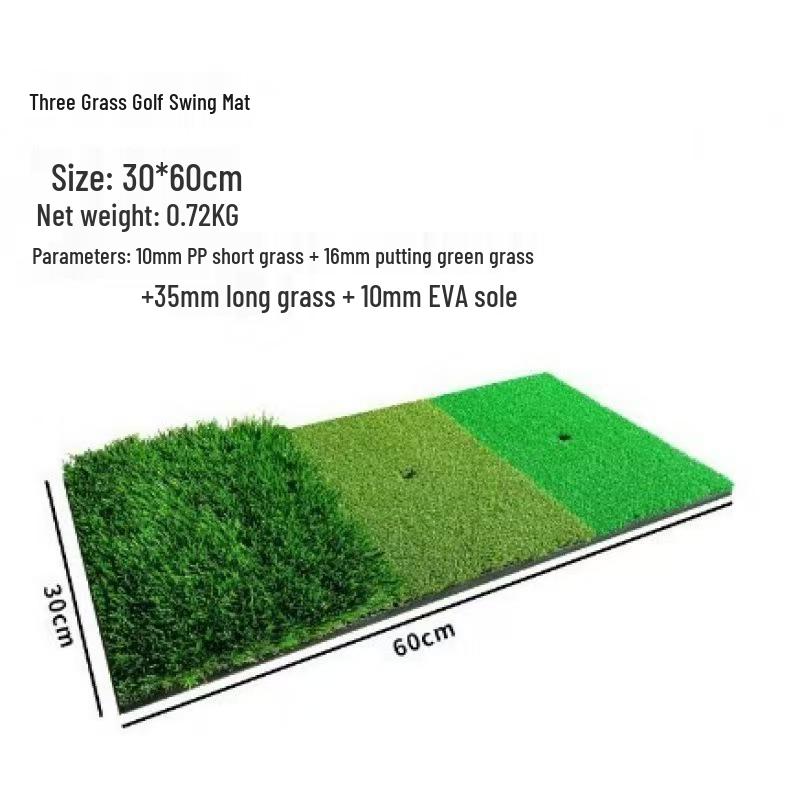 Portable Thickened Golf Hitting Mat for Indoor/Outdoor Practice