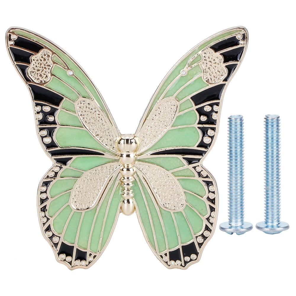 Vintage Zinc Alloy Drawer Knobs Durable Easy Install Cabinet Pull Handles Butterfly Knobs Wardrobe