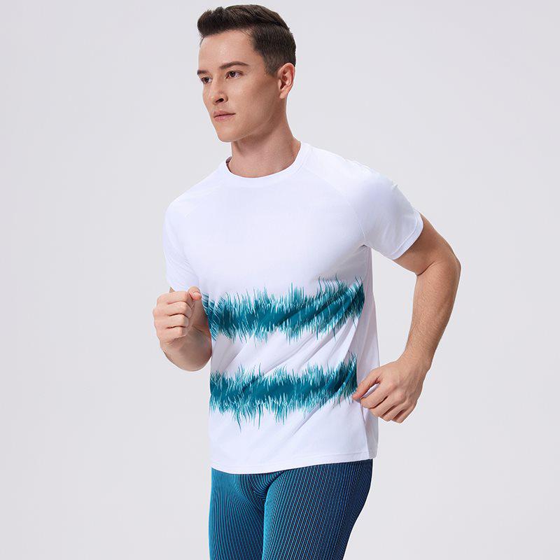 

Men s Quick-Dry Antibacterial Sports T-Shirt - Breathable, Sweat-Absorbing, Sun Protective Short Sleeve XL
