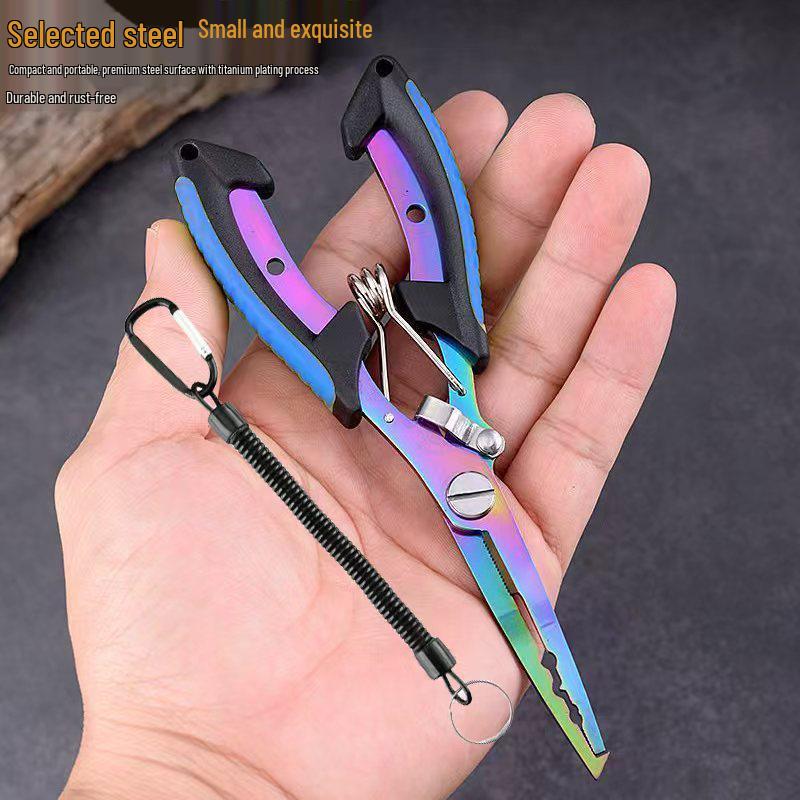 LurePro Multifunctional Stainless Steel Fishing Pliers with Line Cutter and Fish Control