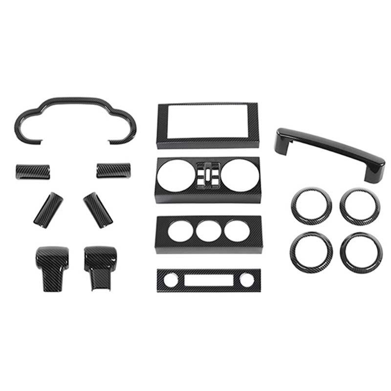 ABS interiér Kryt volantu Dekorační rámeček palubní desky pro Jeep Wrangler JK 2007-2010 Autopříslušenství