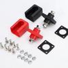 100A/120A Energy Storage Terminal Block Copper Black Red High Current Terminal Post Lithium Battery Square Inverter Connector
