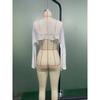 Women's Cover Ups Fall Women's Hand Hook Sweater Casual Ultra Short Flared Sleeve Sexy Mesh Cover Up