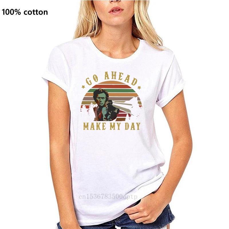 New Vintage Clint Eastwood Go Ahead Make My Day T-Shirt Black-Navy For Men-Women Superior Quality Tee Shirt