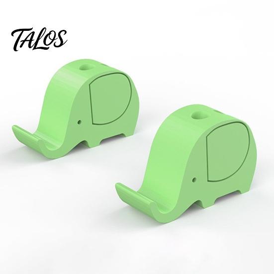 Porta telefono a forma di elefante Talos stampato in 3D con portapenne, Supporto multifunzionale, Organizer da scrivania a mani libere, Forma carina creativa per casa e ufficio