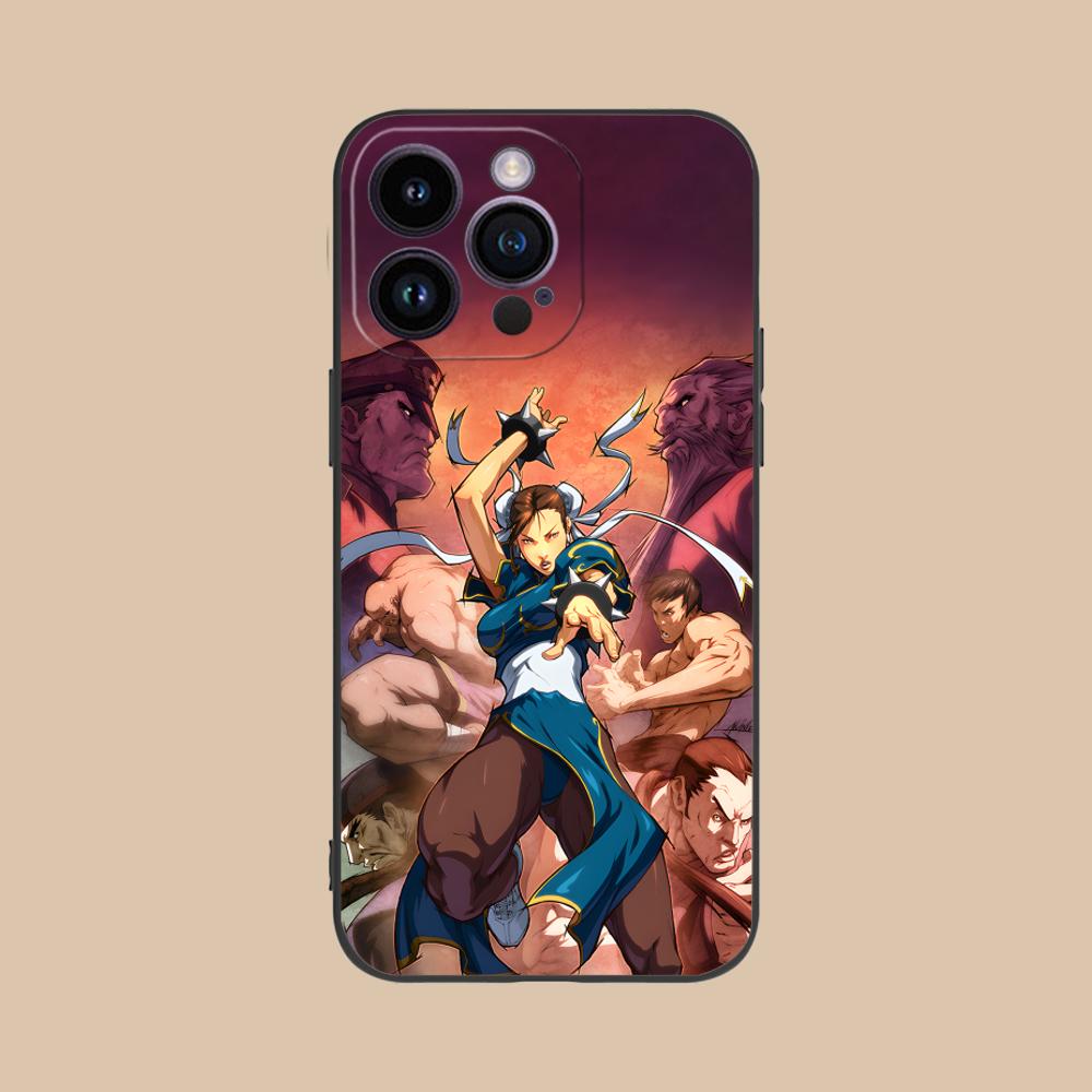 Street Fighter Chunli Phone Case for iPhone 17 16 15 14 13 12 11 X XR XS 8 7 Air Pro Max Plus Mini Colorful Cover Luxury Pretty