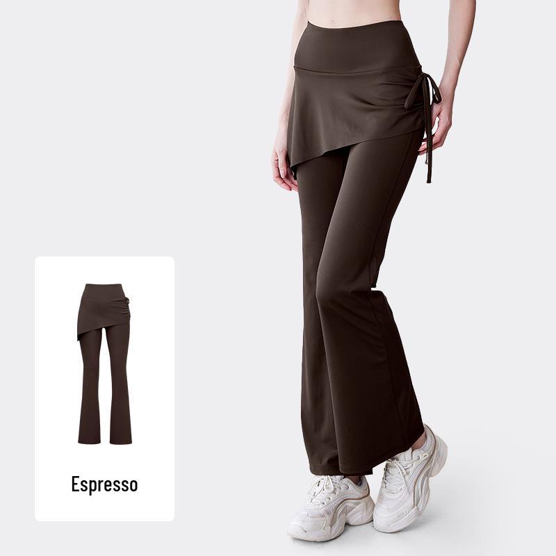 

Юбка-брюки для йоги из двух частей с контролем живота, высокой талией и плиссированной защитной планкой от смущения для женщин Small