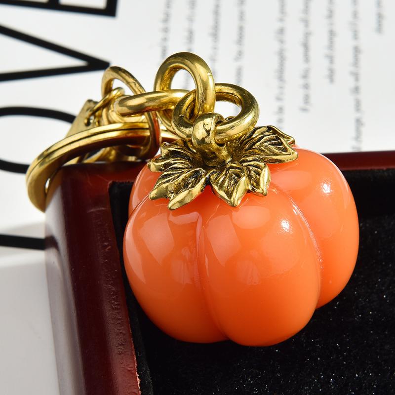 Delicious Fruit Peach Pendant Keychain Cute Persimmon Charm Keyring For Women Men Bag Decoration Ornament Accessories Gift