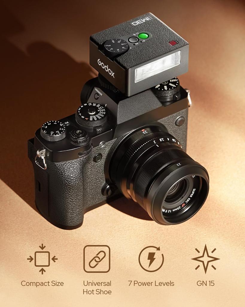 GODOX Flash GODOX IM30 Mini Flash 230 Full Power Mini Single Contact Design Flash for Sony Cameras - zv1/Sony zve10/Ricoh gr3/Canon/Nikon/Fuji/Olympus