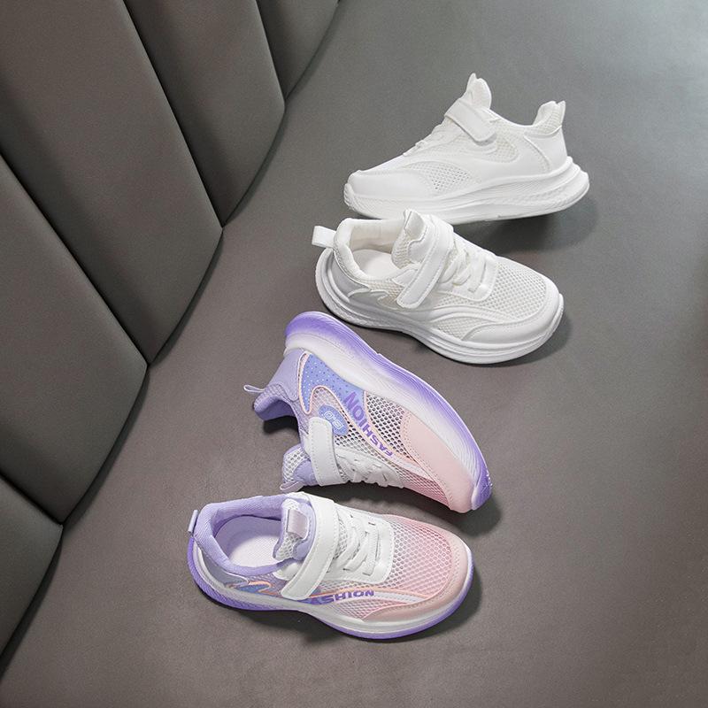 Girls' sneakers 2025 spring new children's dad shoes breathable fashion little white shoes girls running shoes single shoes
