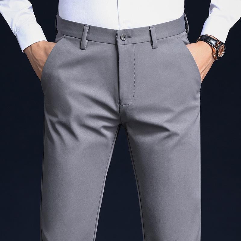 Herbst Freizeithosen Herren Straight Leg Business Fashion Herrenhosen Loose Stretch Pants Herbst- und Winterstil