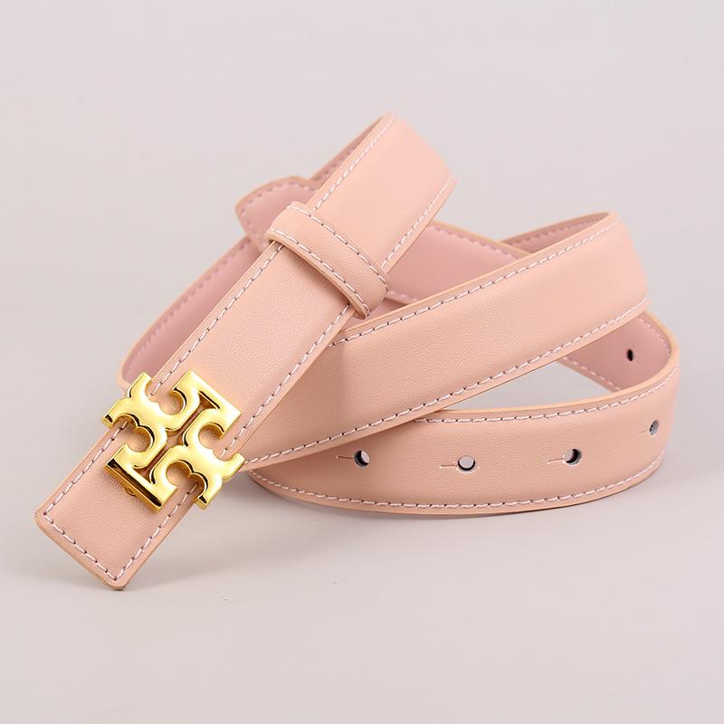 

Новий ремінь з коров ячої шкіри, жіночий універсальний ремінь TB в тому ж стилі, жіноча прикраса з джинсами, сукнею 100cm рожевий