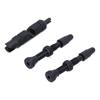 1.6in Tubeless Valve Stem French Type Aluminum Alloy Accessories for Road Bicycles Mountain BikesBlack