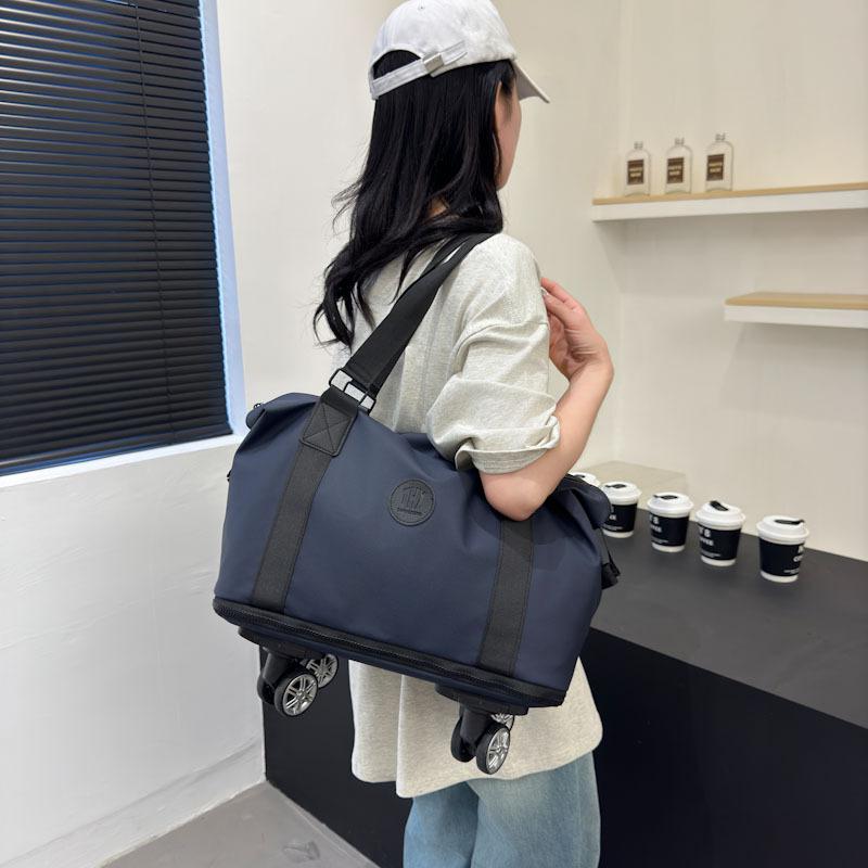 Stylish and simple business trip with wheels Expandable hand luggage bag Dry and wet separation Fitness yoga bag Can cover tie rod