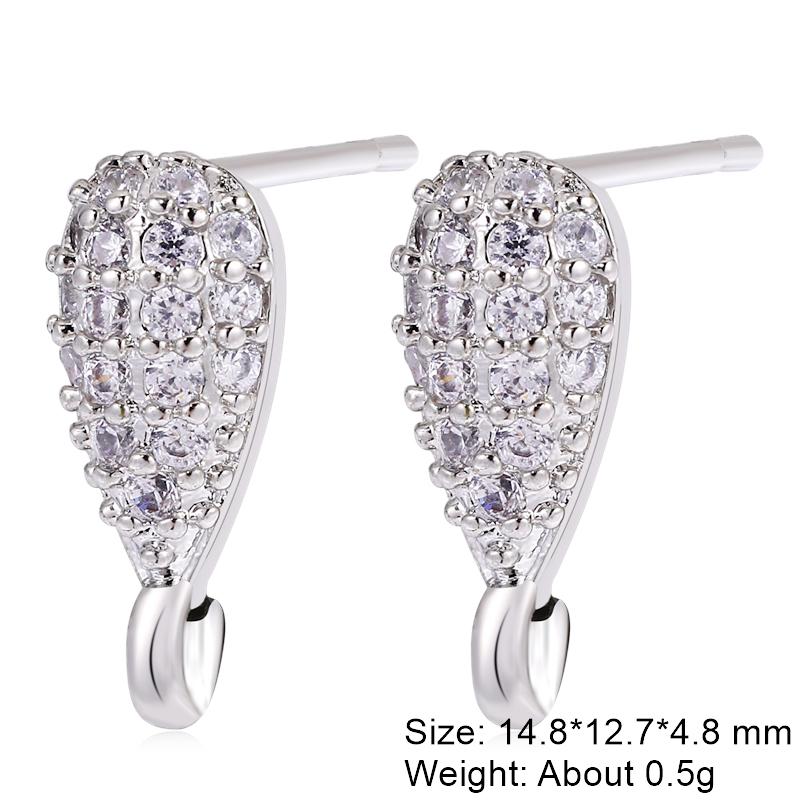 Juya 2 4 Pcs/Lot DIY Anti-Allergy Gold Silver Plated Schwenzy Fastener Ear Wire Hooks Women Earrings Accessories Supplies