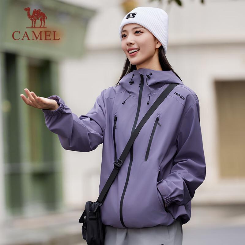 Camel Unisex All-Terrain 3-Proof Water-Resistant Outdoor Hooded Jacket C35CR0Q0019