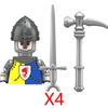 Military Building Blocks Medieval Solider Figures Knights of Jerusalem Crusades The War of Roses Legion War-horse Weapons Shield