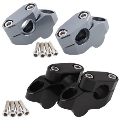 Titanium Grey Backup Handlebar Riser Position Mount Bracket Clamp Universal for Honda Suzuki Yamaha (TITAN GRAY)