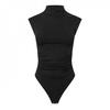 Good American Womens/Ladies Mock Neck Slim Bodysuit