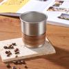 230/330Ml Stainless Steel Camping Mug With Wooden Anti Scald Sleeve Foldable Handle For Hiking Picnic Travel Use