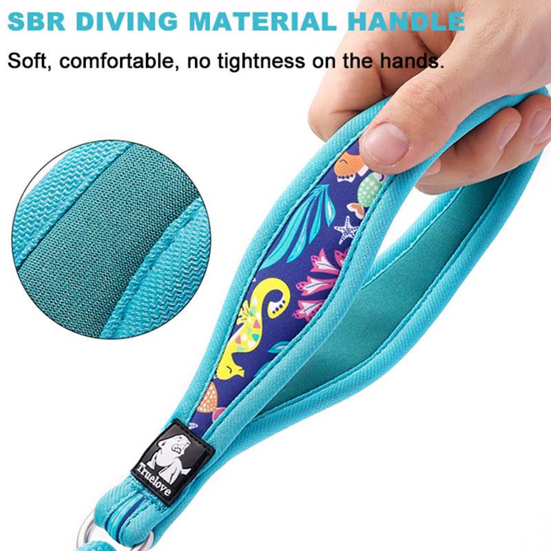 Truelove-Floral Printing Pet Leash Neoprene-Padded Handle Leash Small Medium Dog Safety Enjoyable Walking Experience