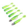 2 Sets Silicone Artificial Fishing Bait Soft Fishing Lure for Saltwater FreshwaterOil Green