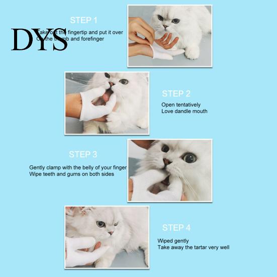 Dog Supplies Toothbrush Dental Care Soft Cotton Two-Finger Cat Pet Oral Teeth Cleaning Tool