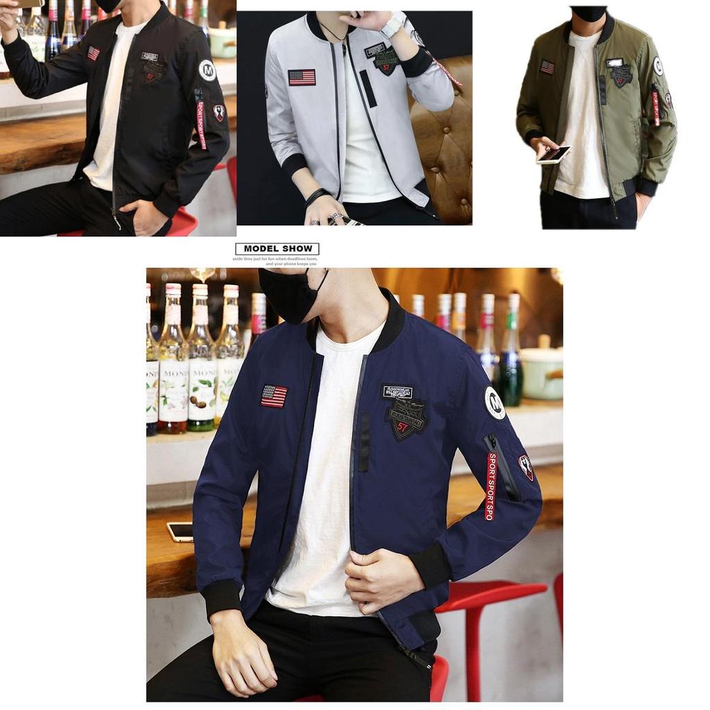 New Collar Mens Baseball Uniform Korean Version Of The Air Force Jacket Flight