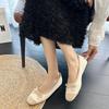 Flat Silver Single Shoes Women's New Summer Skirt Ballet Beanie Shoes Mary Jane Gentle Evening Shoes