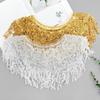 Glitter Fringe Detachable Collar Shawl Scarf For Women Elegant Party Accessory
