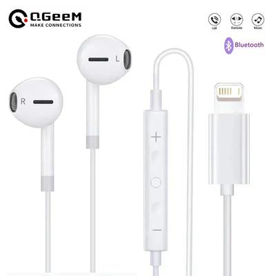 Наушники-вкладыши для Apple iPhone 16, 15, 14, 13, 12, 11. Стереозвук. Проводные наушники-вкладыши. Гарнитура с поддержкой Bluetooth для всех телефонов.
