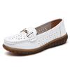 Women Moccasins Penny Loafers Casual White Nurse Footwear Summer Hole Driving Walking Shoes Plus Size