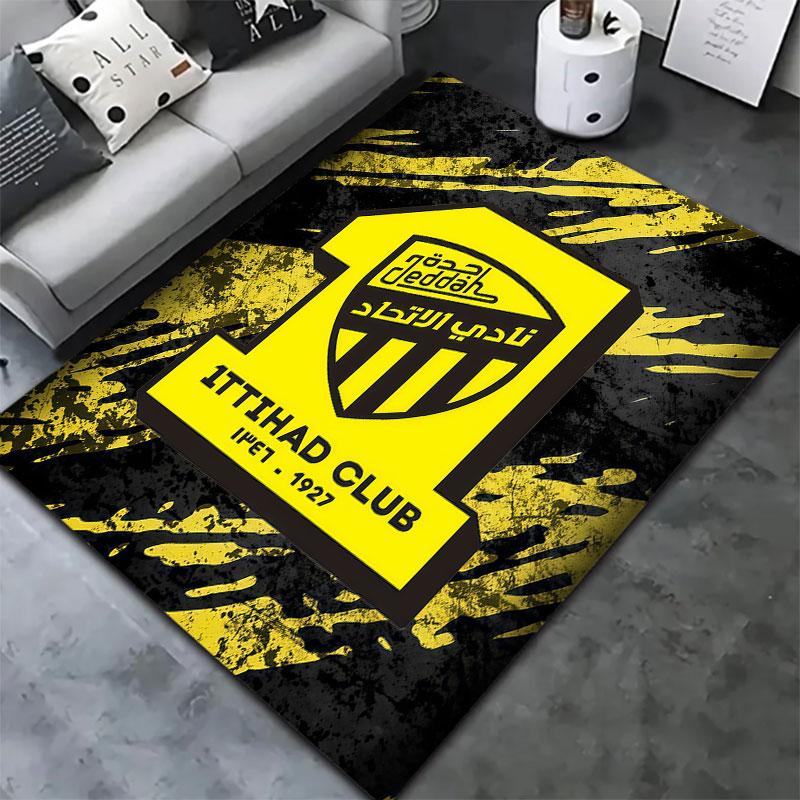 Al-Ittihad FC Carpet Rug for Living Room Bedroom Home Sofa Decoration,Kids play Non-slip Floor Mat