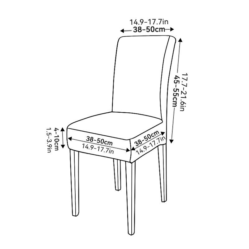 Leather Chair Cover Waterproof, Oil-proof and Non-slip Chair Cover Home Solid Color Thickened Dining Chair Cover