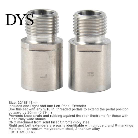 Verlängerungswelle 2 Stück/Set Links Rechts Pedalerweiterungen Abstandshalter Adapter Rostfreier Kurbelabzieher Kraftsparend Wasserdicht für Mountainbikes Fahrrad