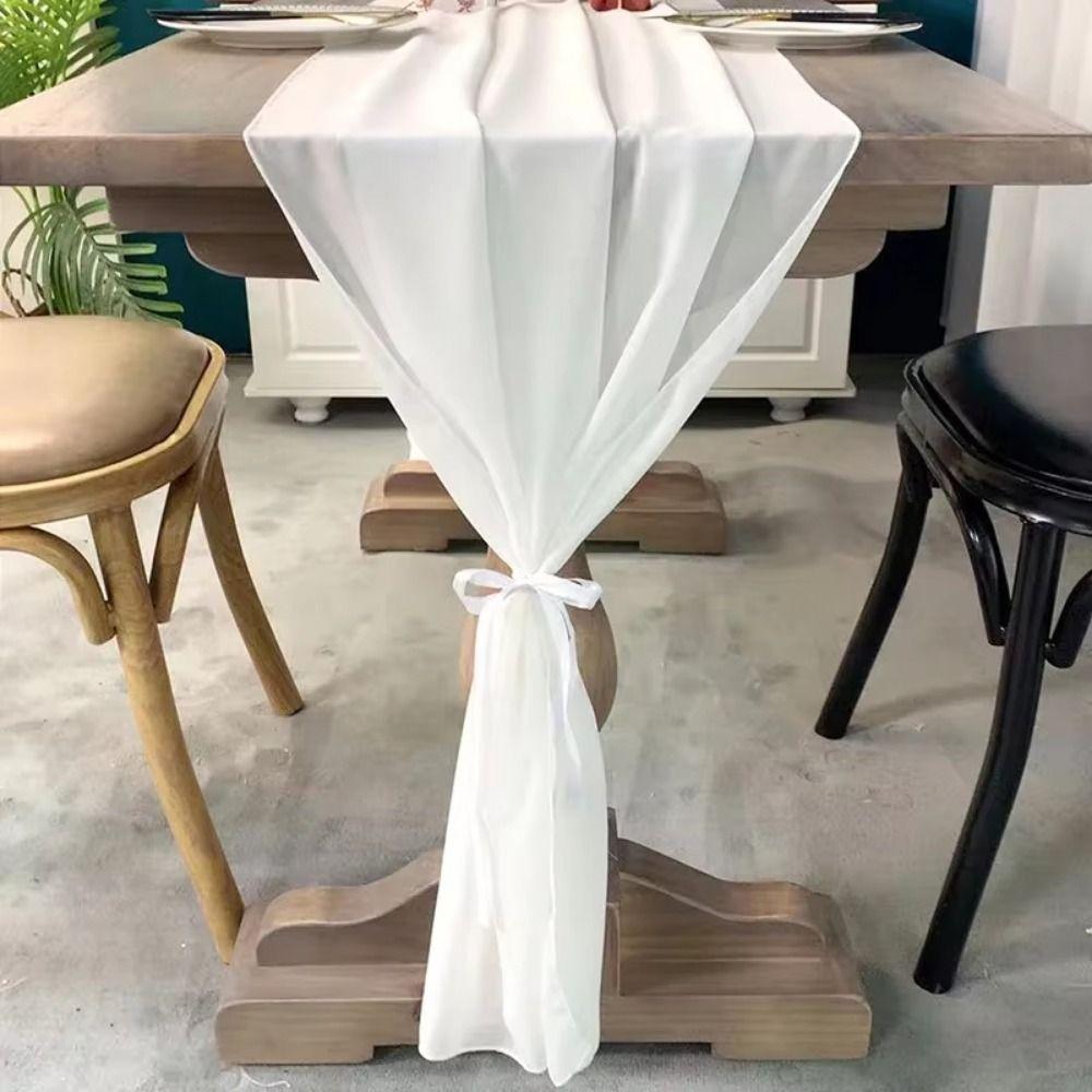 Chiffon Sheer Chiffon Table Runner Reusable Wedding Table Runner  Bridal Shower