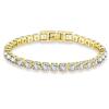 KRKC&CO Tennis Bracelet for Women, 5mm Wide, Zirconia, K14 Gold Plated, Surgical Stainless Steel, CZ Diamond, Men's Bracelet, Hypoallergenic, Sparklin
