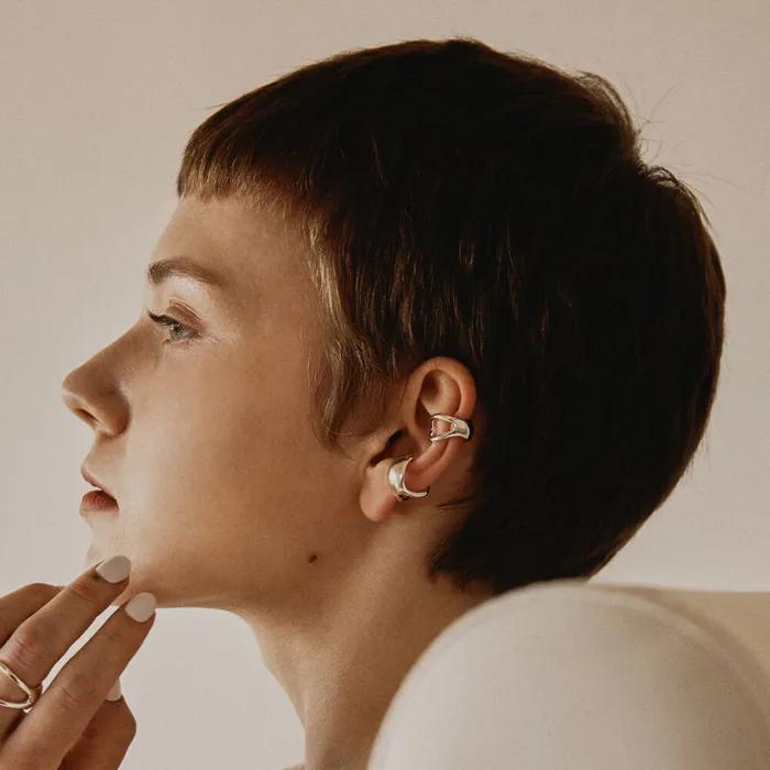 chair twoway earcuff silver