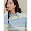 Inman Women's Striped Drop-shoulder Wool Knit Sweater