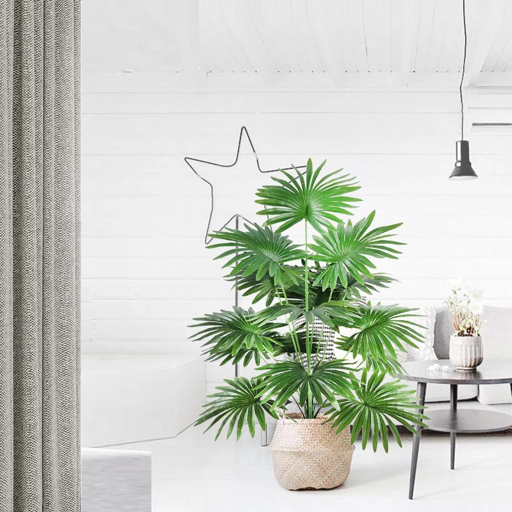 Large Artificial Tropical Palm Leaf Plant 9-18 Leaves Palm Tree Fake Plant Home Garden Decor