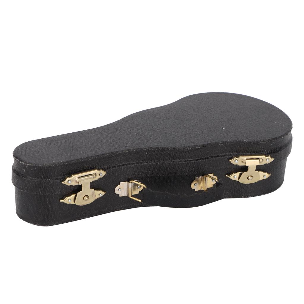 Minature Guitar Model Wooden   Musical Instrument Guitar Replica with Stand Ornament