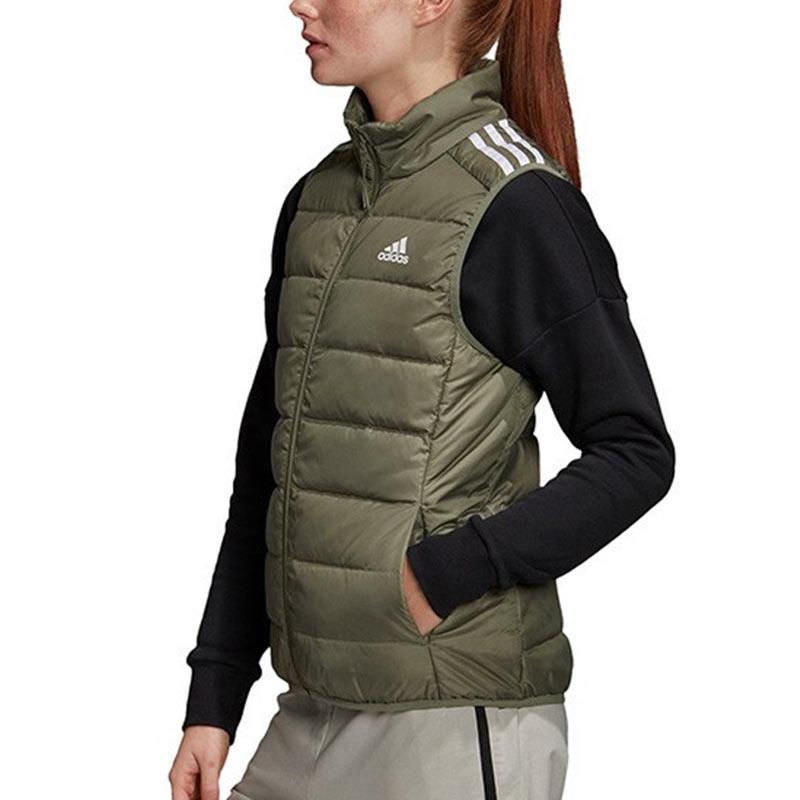 Adidas Casual Windproof Warm Sleeveless Down Vest Women Vests Army-Green GH4587