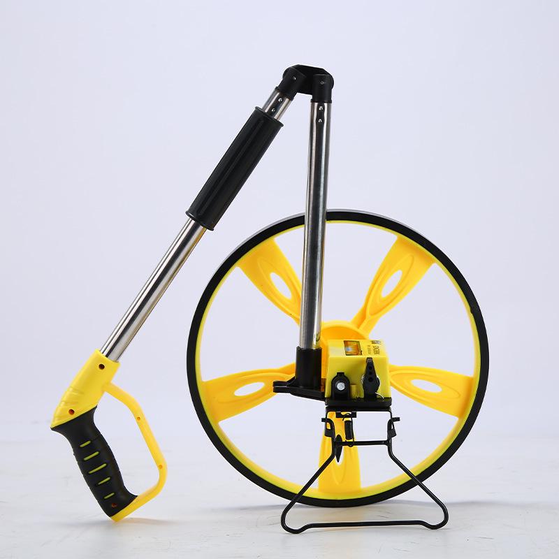 Folding Hand-Push High-Precision Outdoor Measuring Wheel with Rubber-Coated Large Wheel