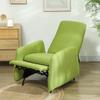 Relax Reclining Armchair with Pull-Out Footrest, Spare Cover and Seat with Springs, Grey