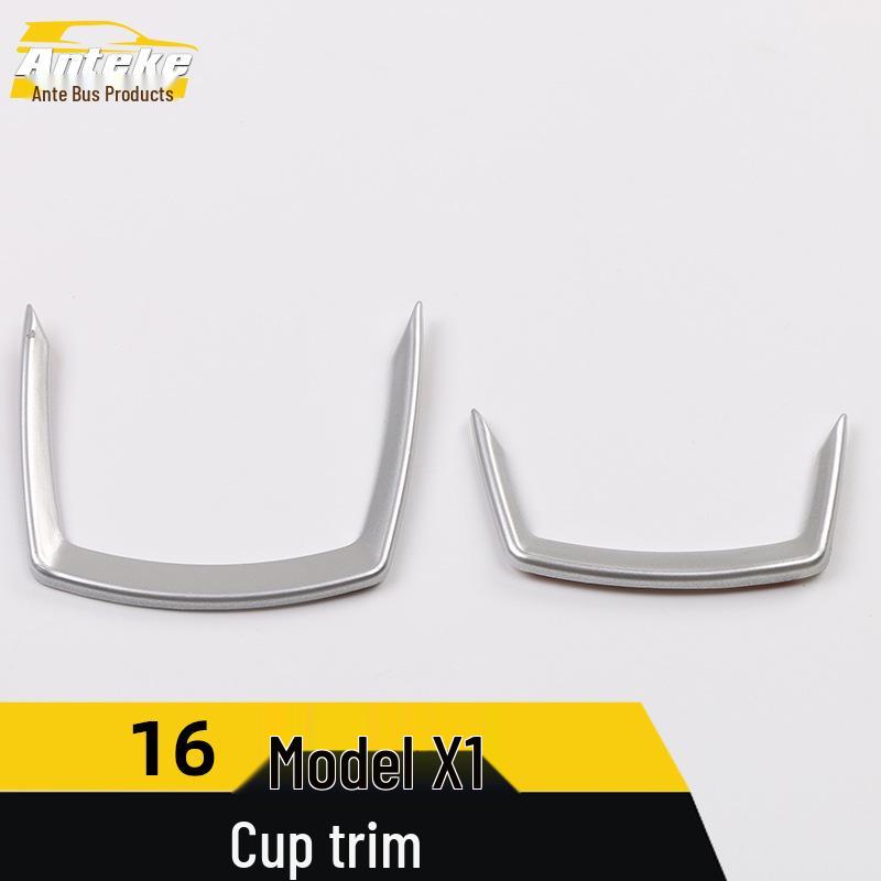 16 X1 Elektropläterad Växelspak & Mugghållare Trim Instrumentbräda Tillbehör